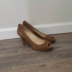 Calvin Klein, pump suede brown, sz 8